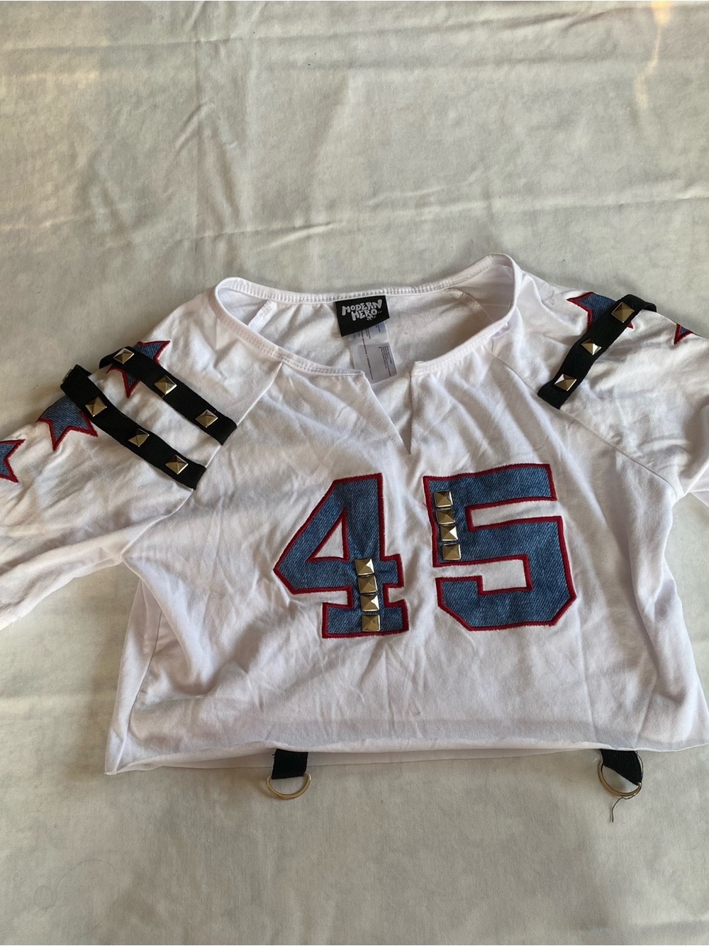 NWOT Halloween 45 Girls Jersey by Modern Hero Costume Size Kids Medium